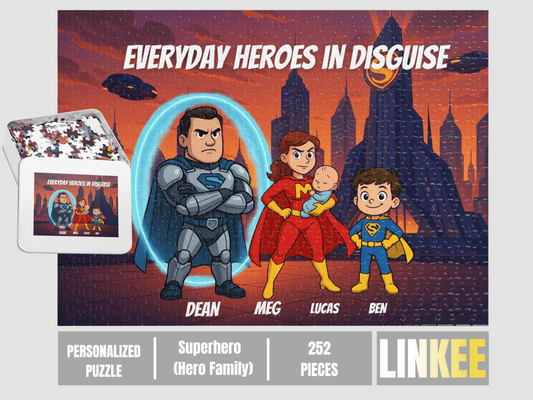 Your Custom Themed Family Puzzle – Heroes & Friendship Edition