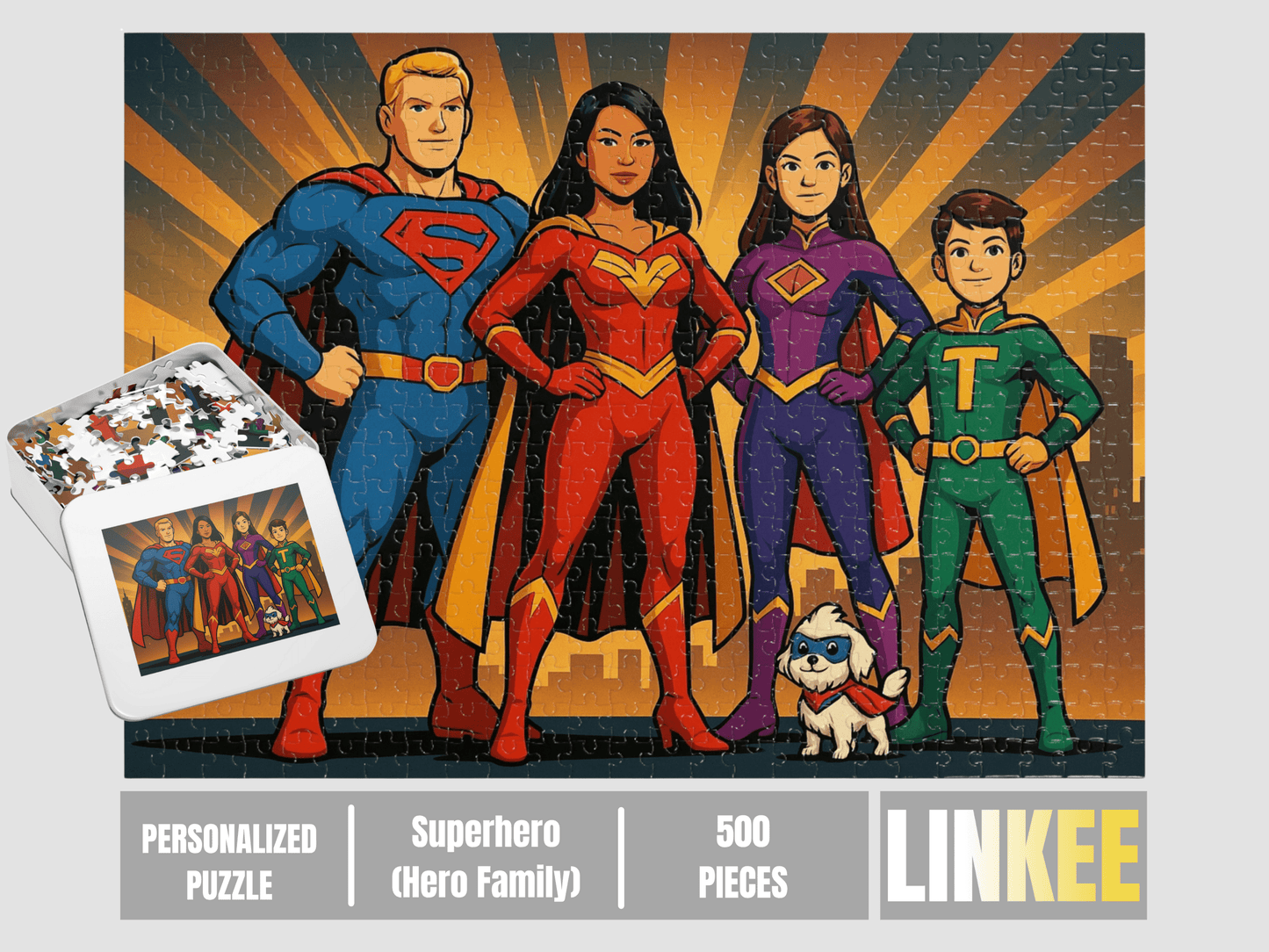 Your Custom Themed Family Puzzle – Heroes & Friendship Edition