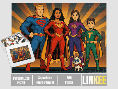 Your Custom Themed Family Puzzle – Heroes & Friendship Edition